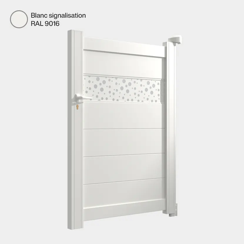 Portillon Bale Blanc Signalisation RAL 9016