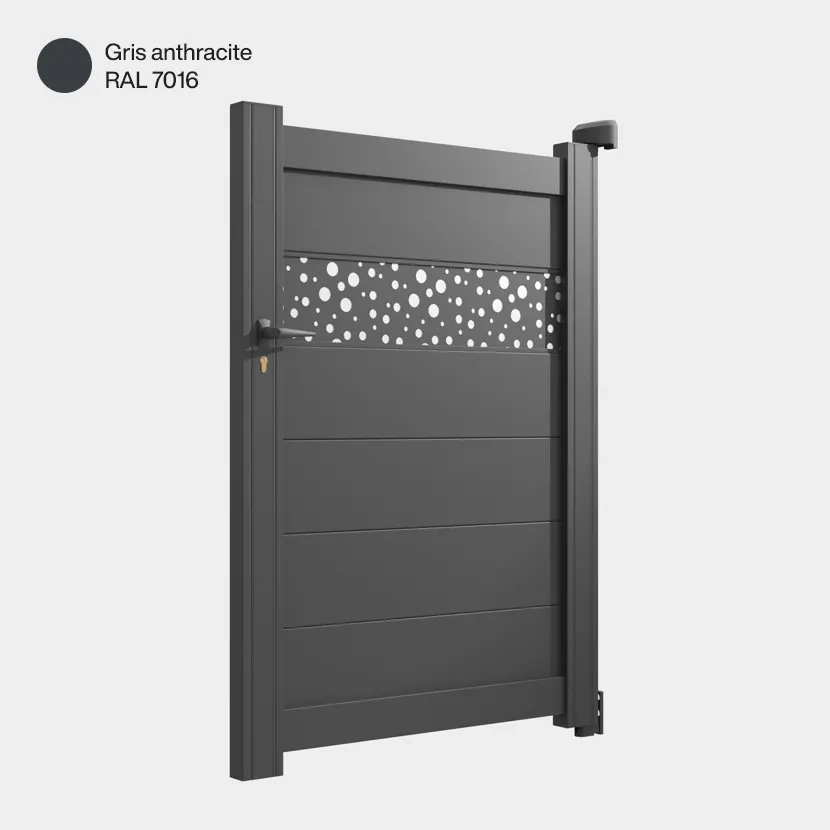 Portillon Bale Gris Anthracite RAL 7016
