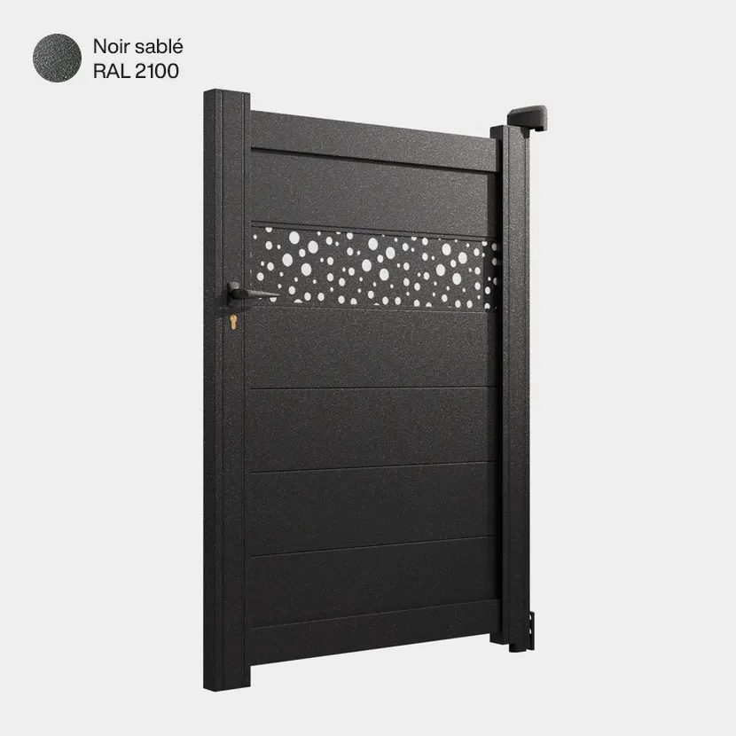Portillon Bale Noir Sablé RAL 2100