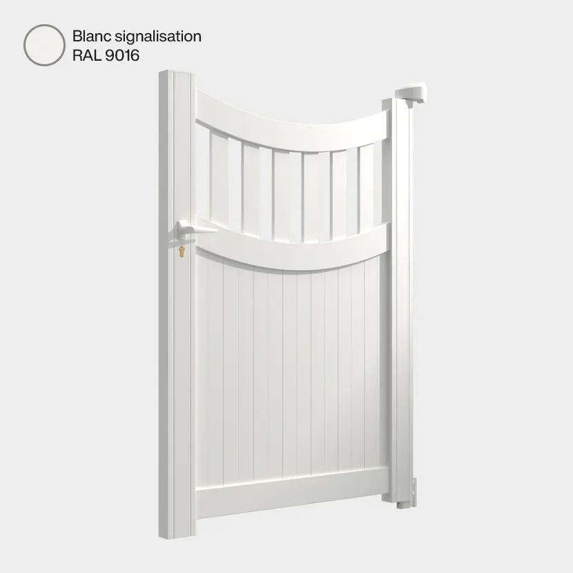 Portillon aluminium: Portillon Benares Blanc signalisation RAL 9016