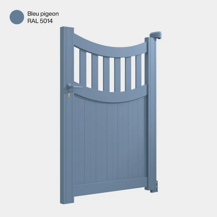 Portillon aluminium: Portillon Benares Bleu pigeon RAL 5014