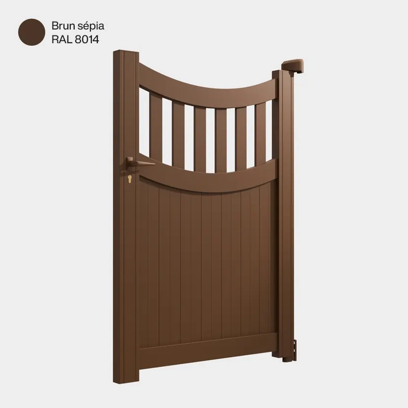 Portillon aluminium: Portillon Benares Brun sepia RAL 8014
