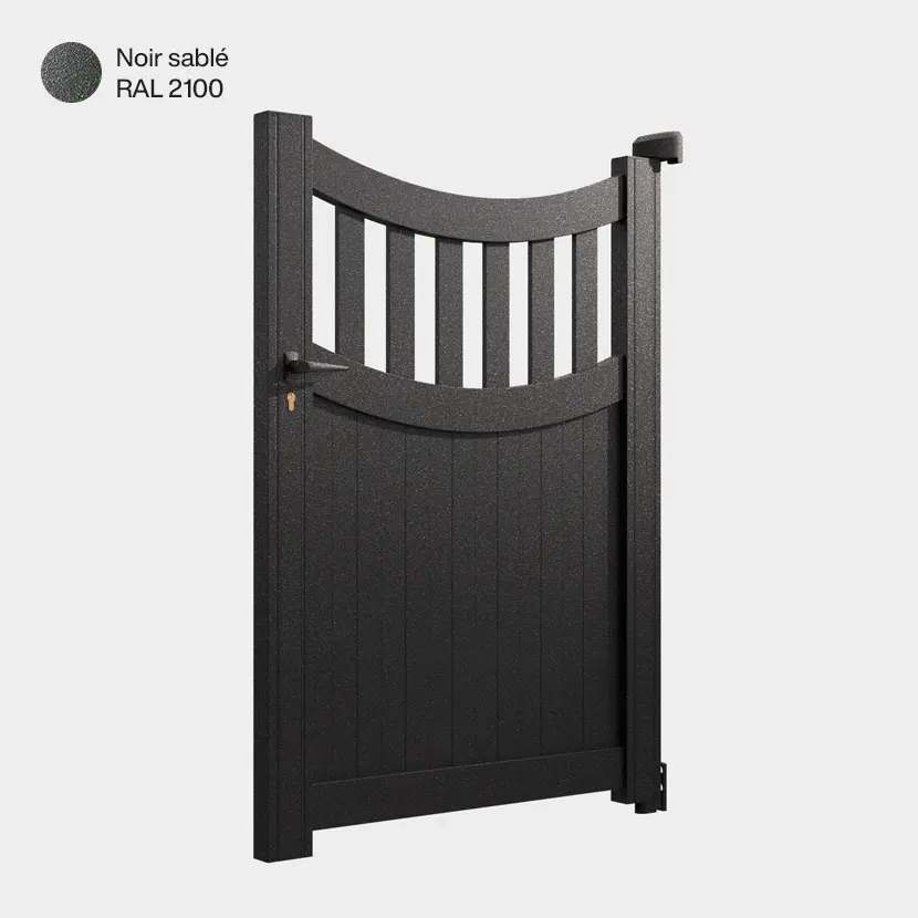 Portillon aluminium: Portillon Benares Noir sable RAL 2100