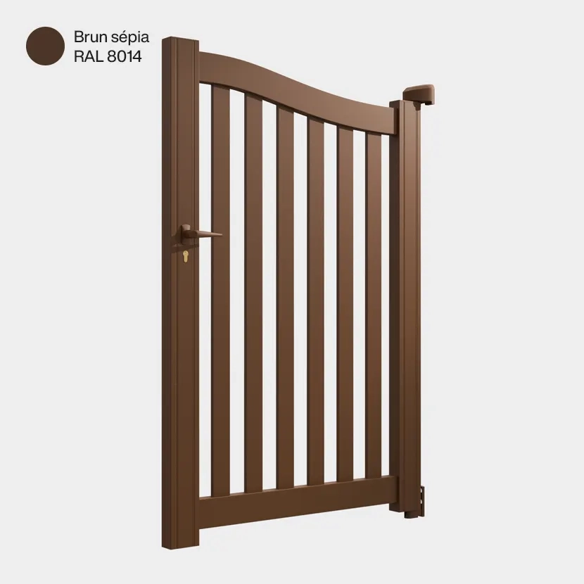 Portillon aluminium: Portillon Berlin Brun sepia RAL 8014