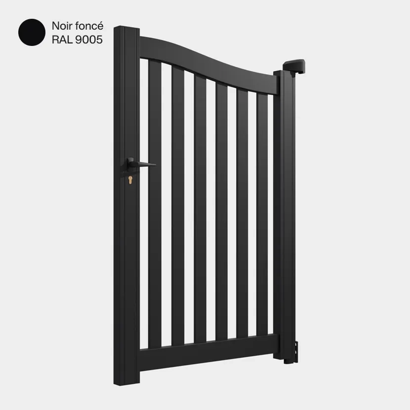 Portillon aluminium: Portillon Berlin Noir fonce RAL 9005