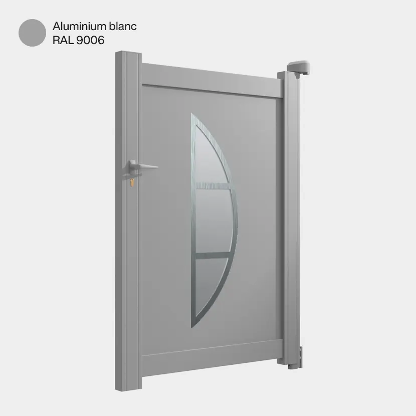 Portillon Bille Aluminium Blanc RAL 9006