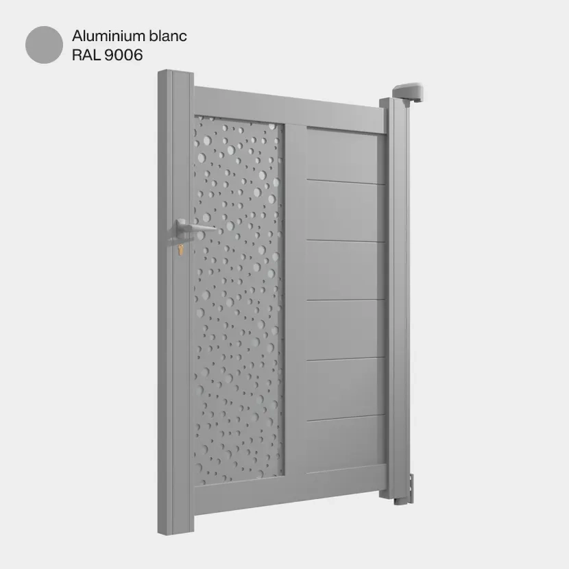 Portillon aluminium: Portillon Bordeaux Aluminium blanc RAL 9006
