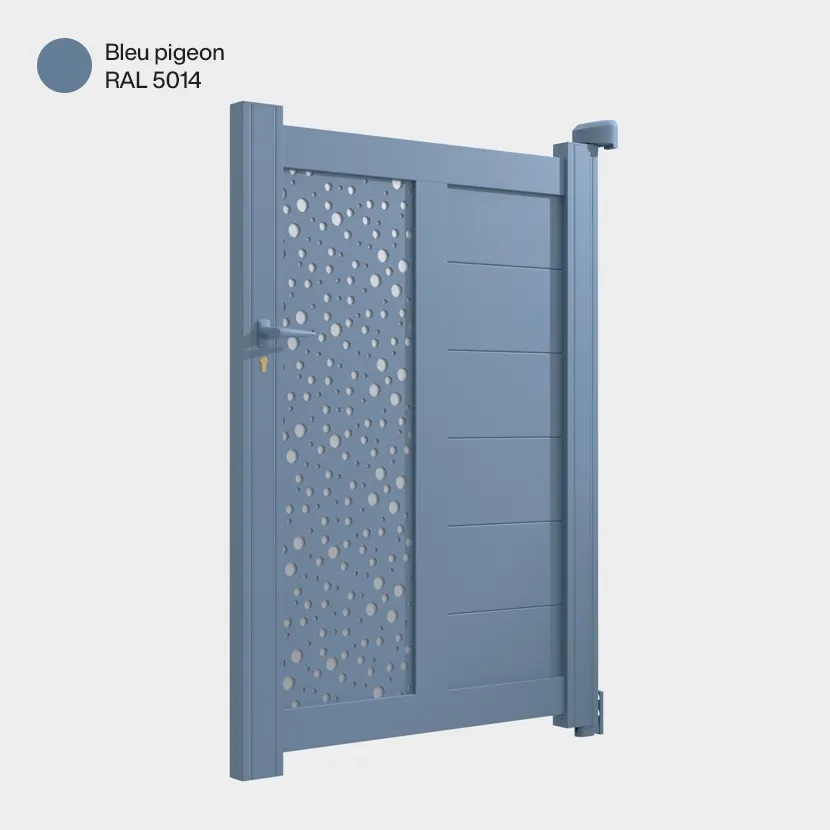 Portillon aluminium: Portillon Bordeaux Bleu pigeon RAL 5014