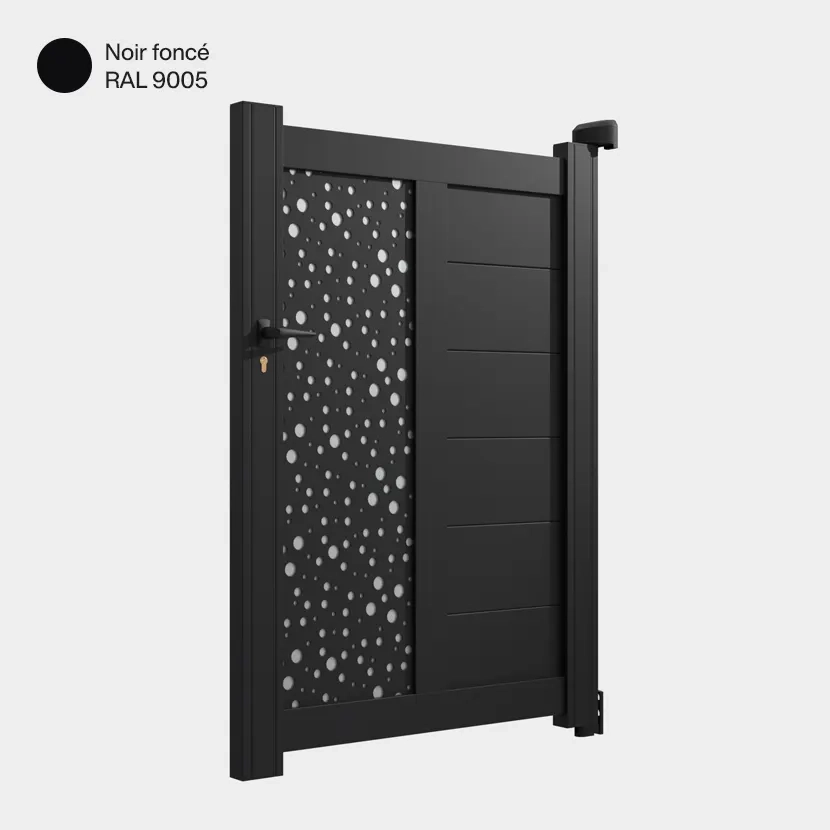 Portillon aluminium: Portillon Bordeaux Noir fonce RAL 9005