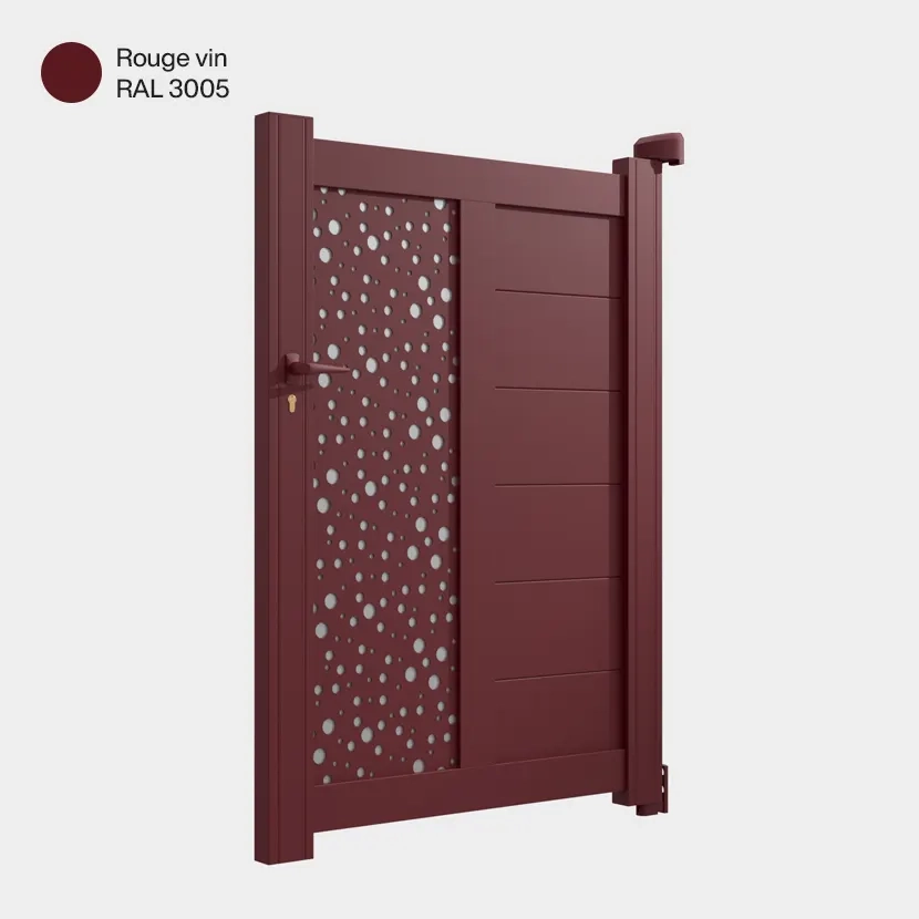 Portillon aluminium: Portillon Bordeaux Rouge Vin RAL 3005
