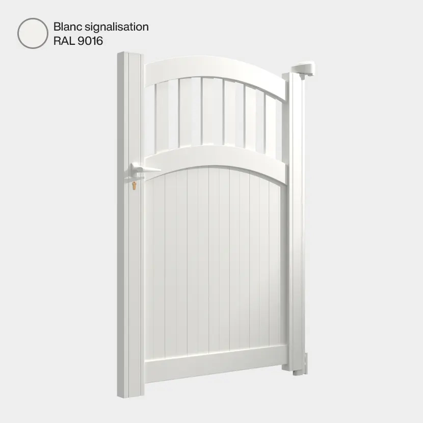 Portillon aluminium: Portillon Calvi Blanc signalisation RAL 9016