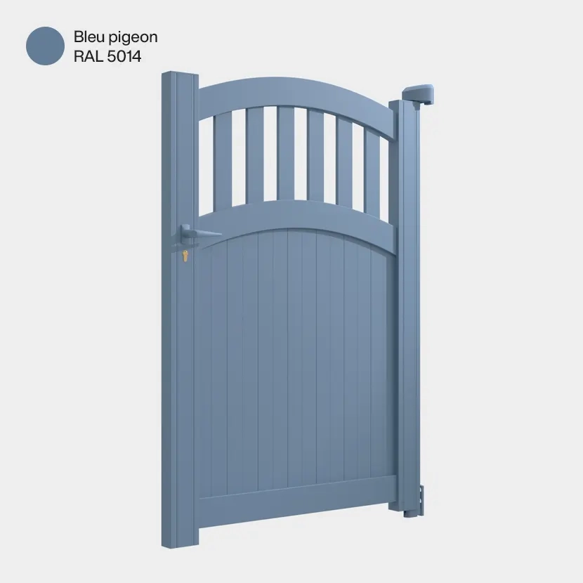 Portillon aluminium: Portillon Calvi Bleu pigeon RAL 5014