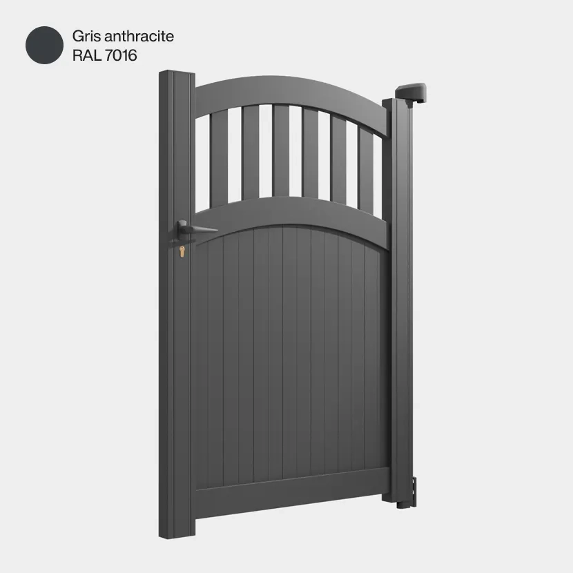 Portillon aluminium: Portillon Calvi Gris Anthracite RAL 7016