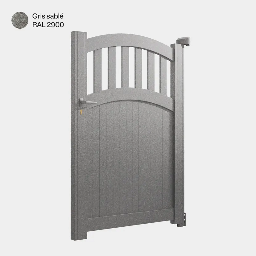 Portillon aluminium: Portillon Calvi Gris sable RAL 2900