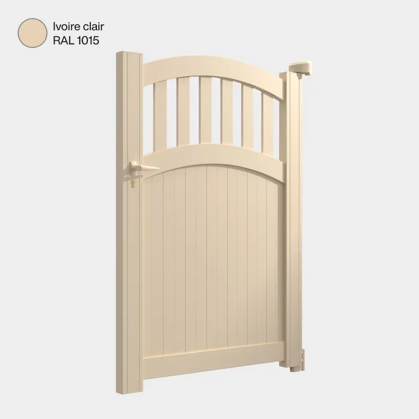 Portillon aluminium: Portillon Calvi Ivoire clair RAL 1015