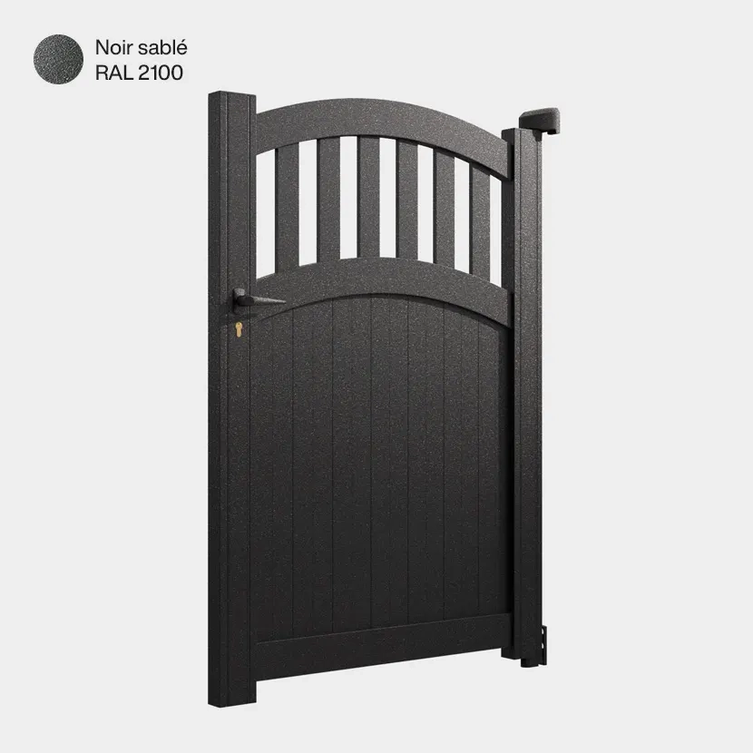 Portillon aluminium: Portillon Calvi Noir sable RAL 2100