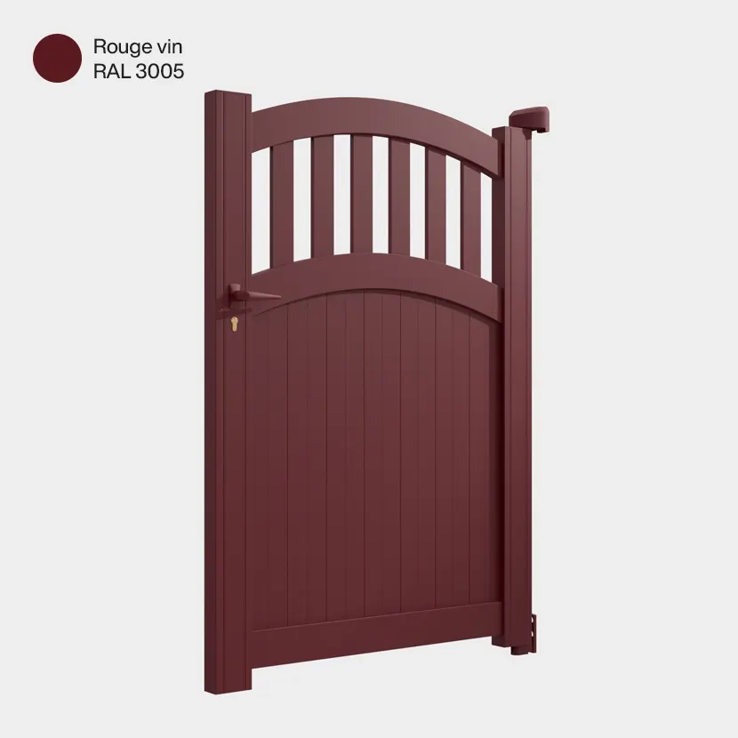 Portillon aluminium: Portillon Calvi Rouge Vin RAL 3005