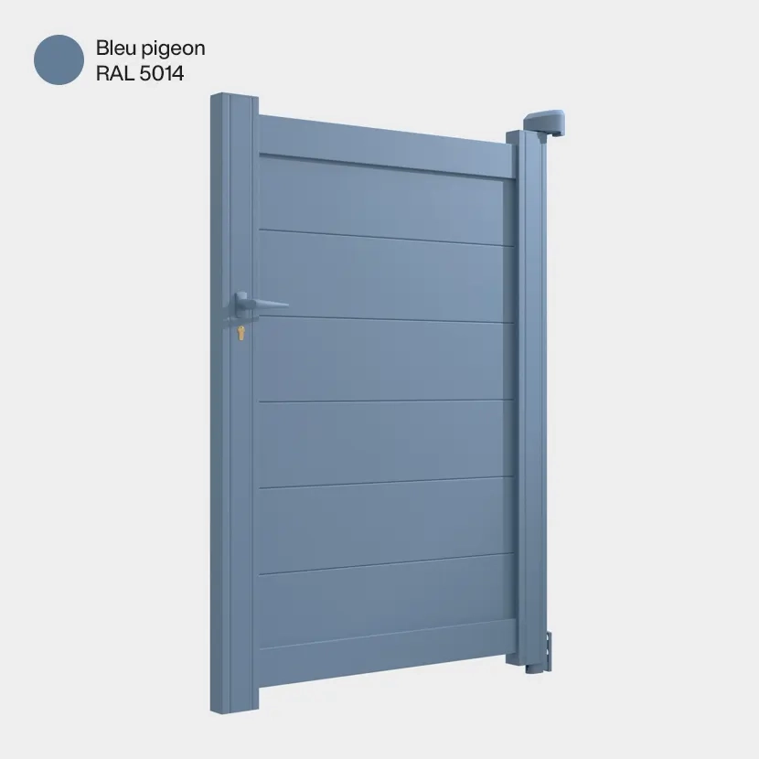 Portillon aluminium: Portillon Cincinnati Bleu pigeon RAL 5014