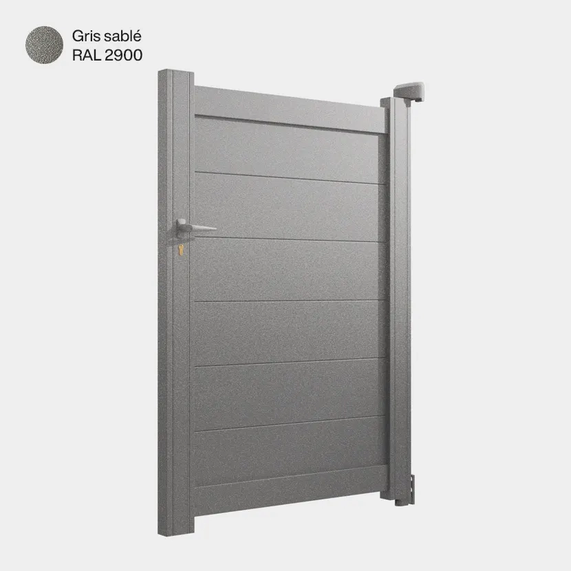 Portillon aluminium: Portillon Cincinnati Gris sable RAL 2900