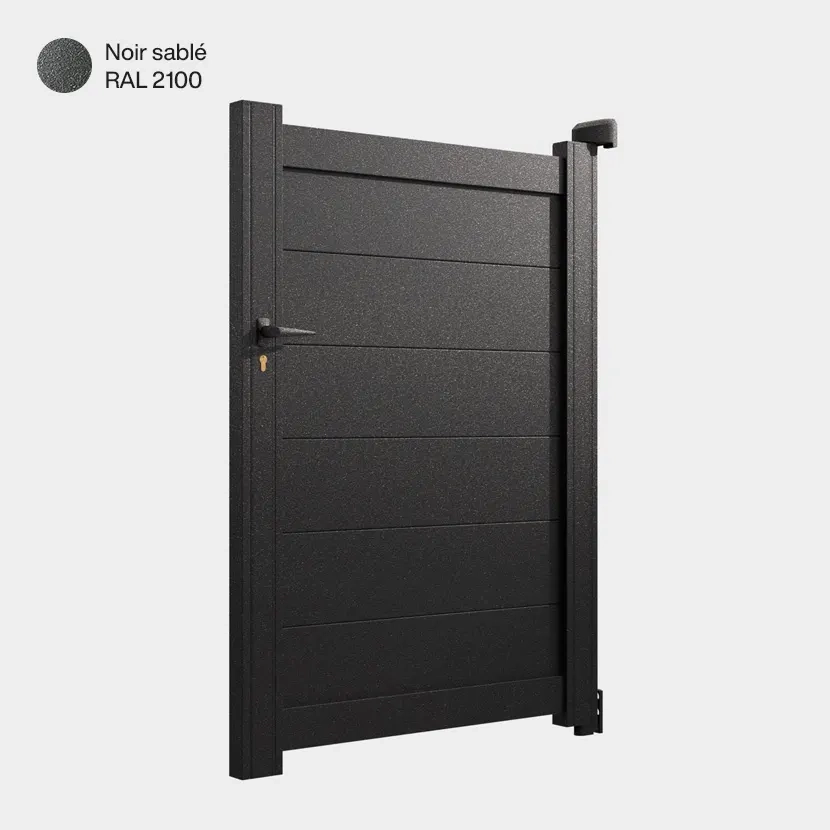 Portillon aluminium: Portillon Cincinnati Noir sable RAL 2100