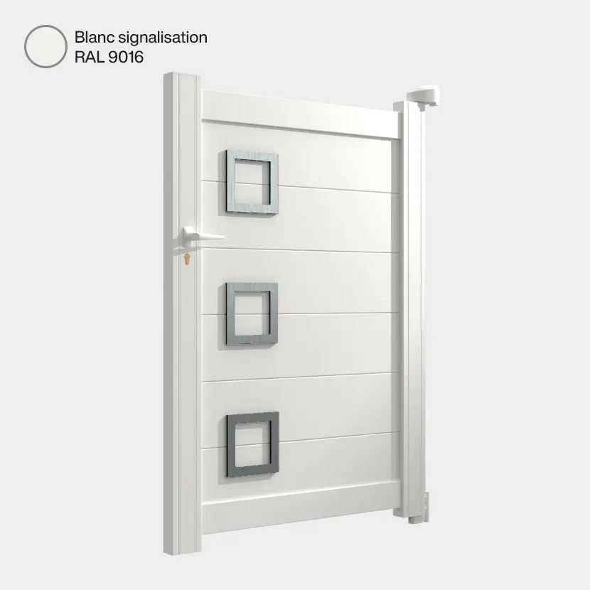 Portillon Cleveland Blanc Signalisation RAL 9016