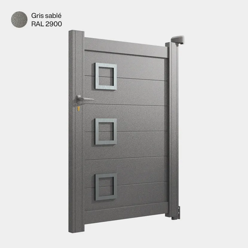 Portillon Cleveland Gris Sablé RAL 2900