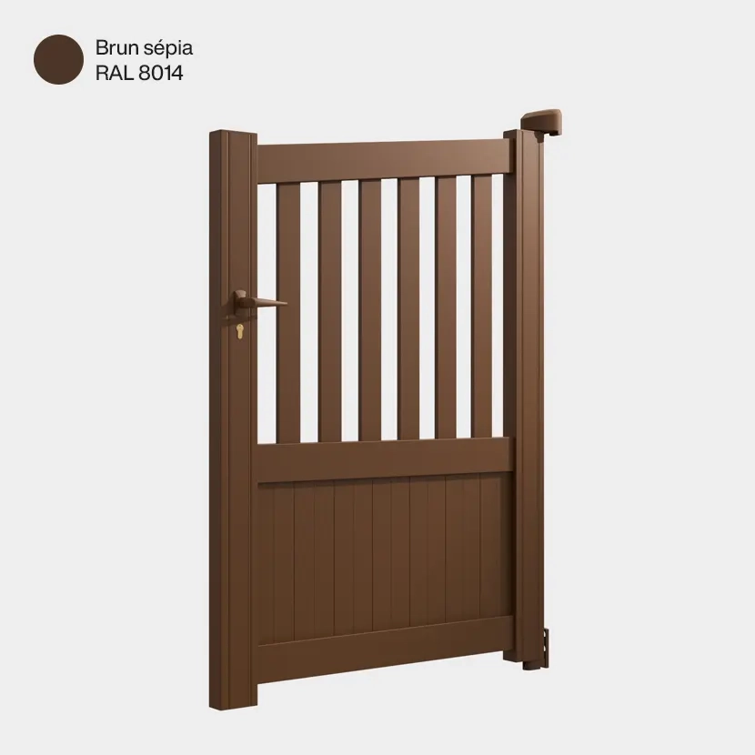 Portillon Coimbra Brun Sépia RAL 8014