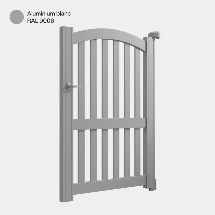 Portillon aluminium: Portillon Corfou Aluminium blanc RAL 9006