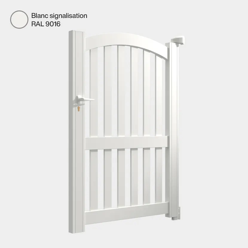 Portillon aluminium: Portillon Corfou Blanc signalisation RAL 9016