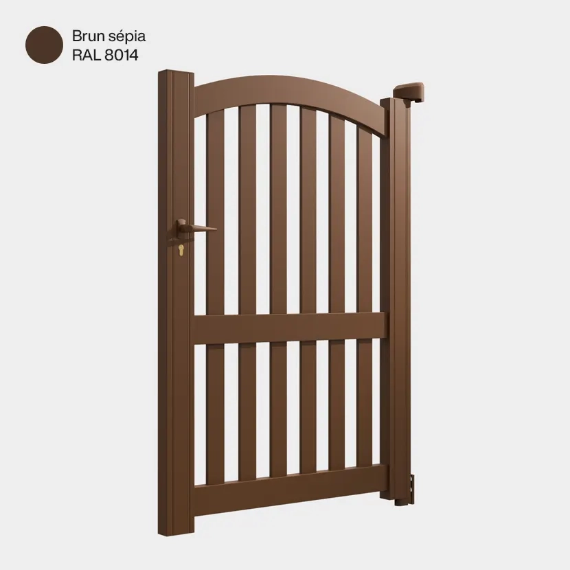 Portillon aluminium: Portillon Corfou Brun sepia RAL 8014