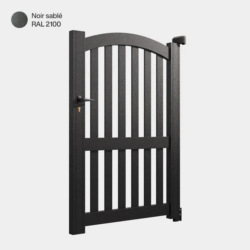 Portillon aluminium: Portillon Corfou Noir sable RAL 2100