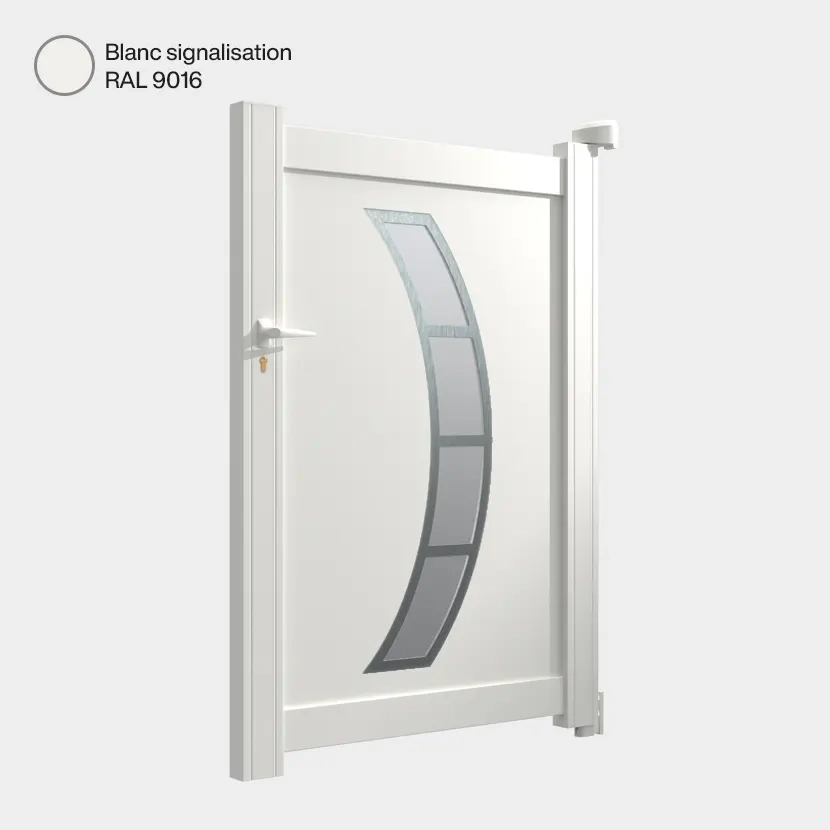 Portillon : Portillon aluminium DALLAS blanc signalisation