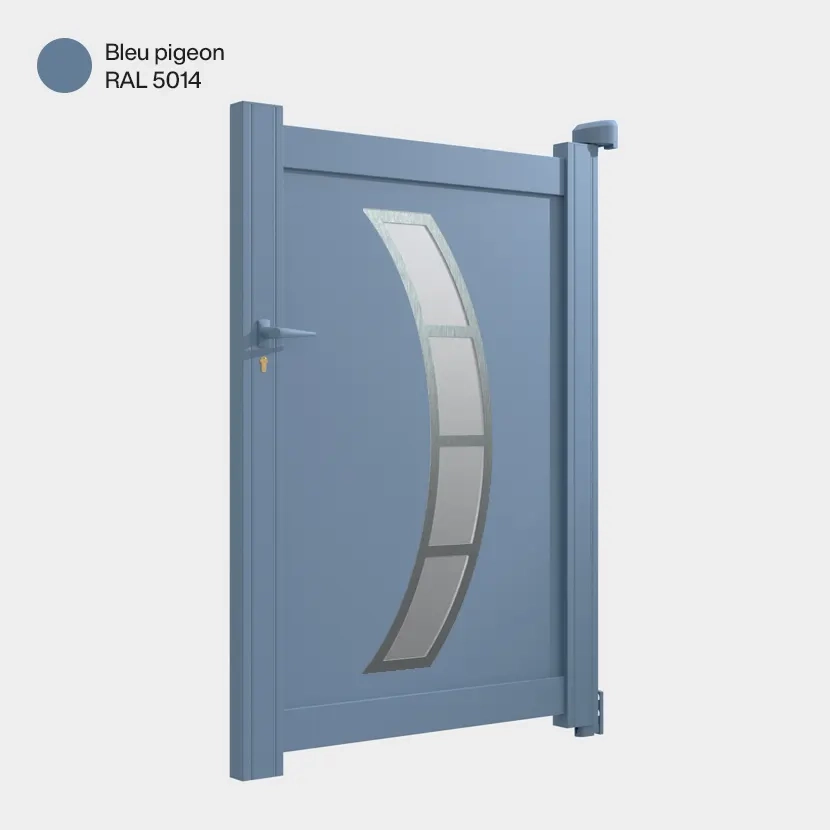 Portillon : Portillon aluminium DALLAS bleu pigeon
