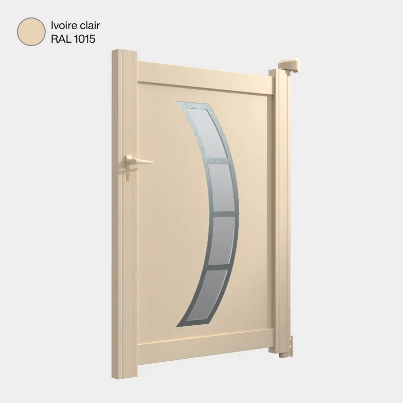 Portillon : Portillon aluminium DALLAS ivoire clair
