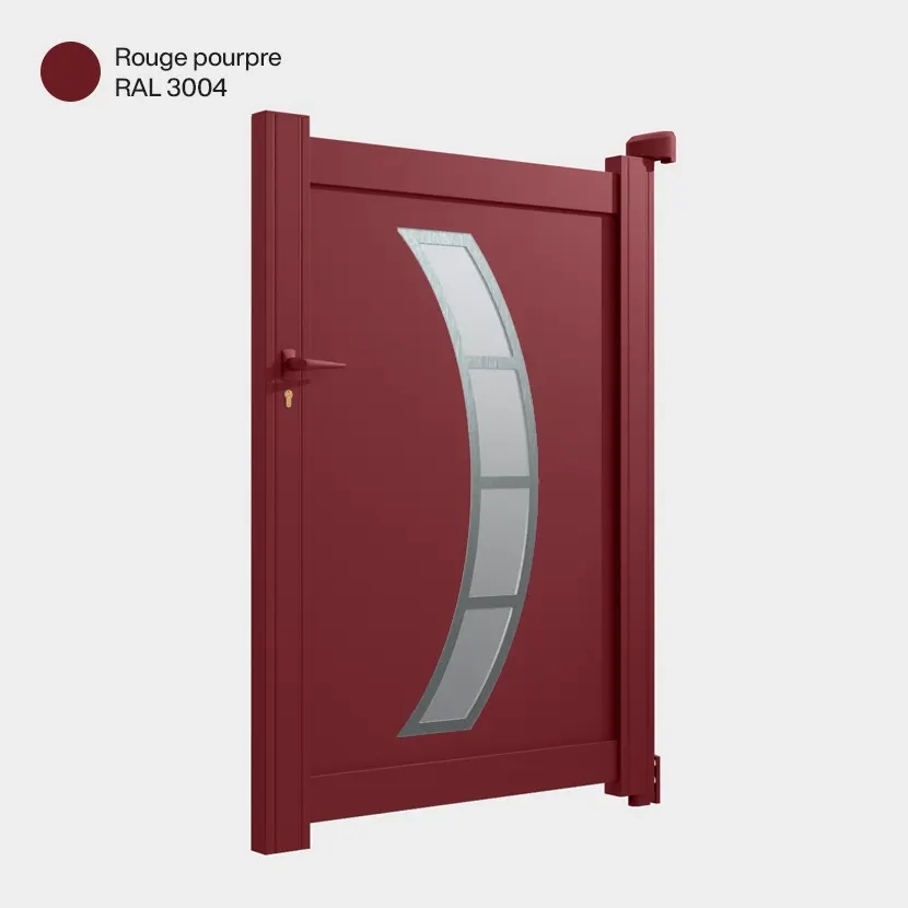 Portillon : Portillon aluminium DALLAS rouge pourpre