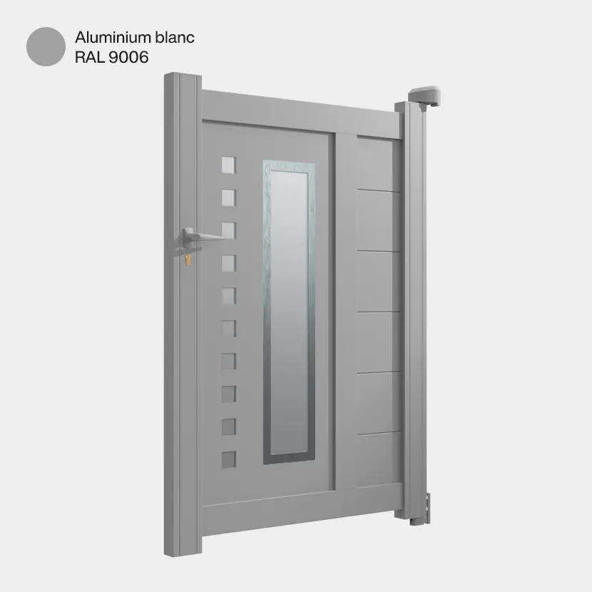Portillon aluminium: Portillon Deauville Aluminium blanc RAL 9006