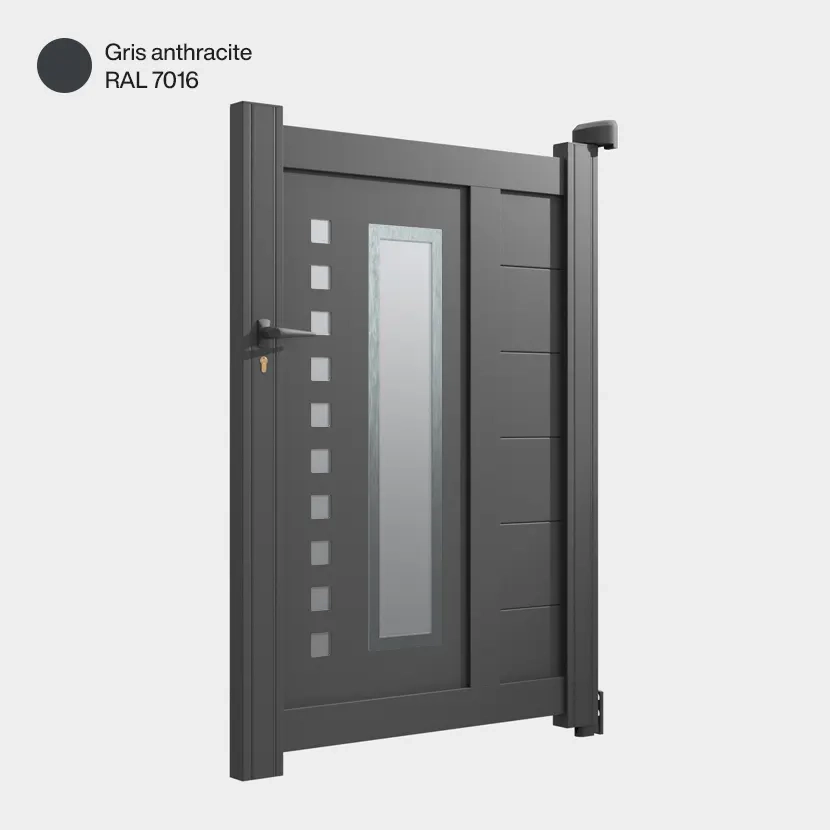 Portillon aluminium: Portillon Deauville Gris Anthracite RAL 7016