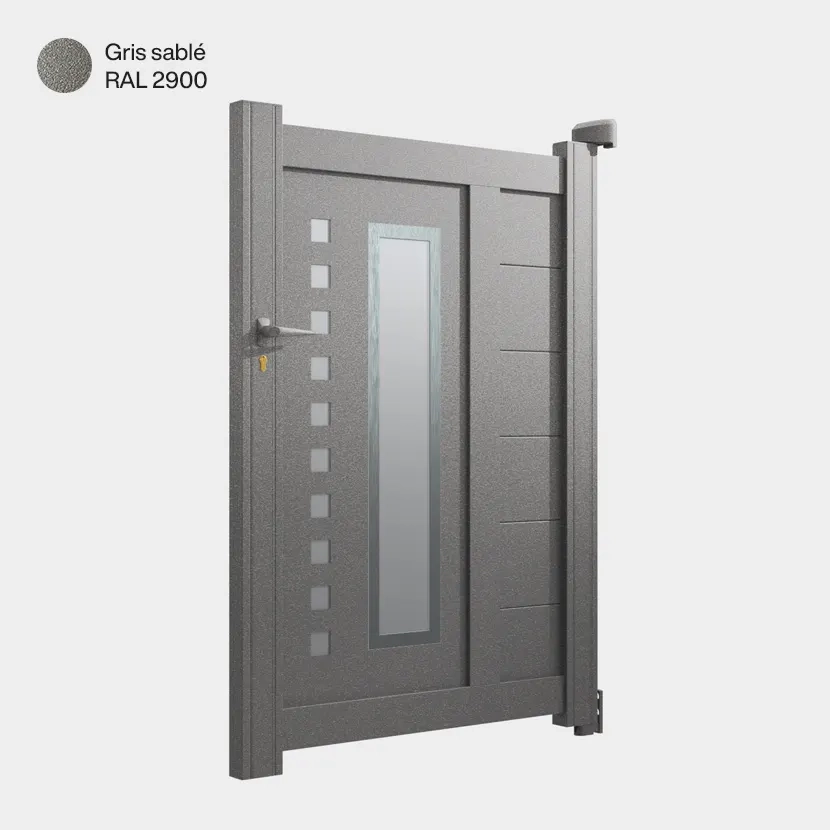 Portillon aluminium: Portillon Deauville Gris sable RAL 2900