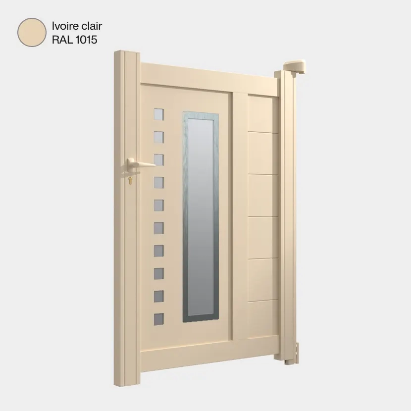 Portillon aluminium: Portillon Deauville Ivoire clair RAL 1015