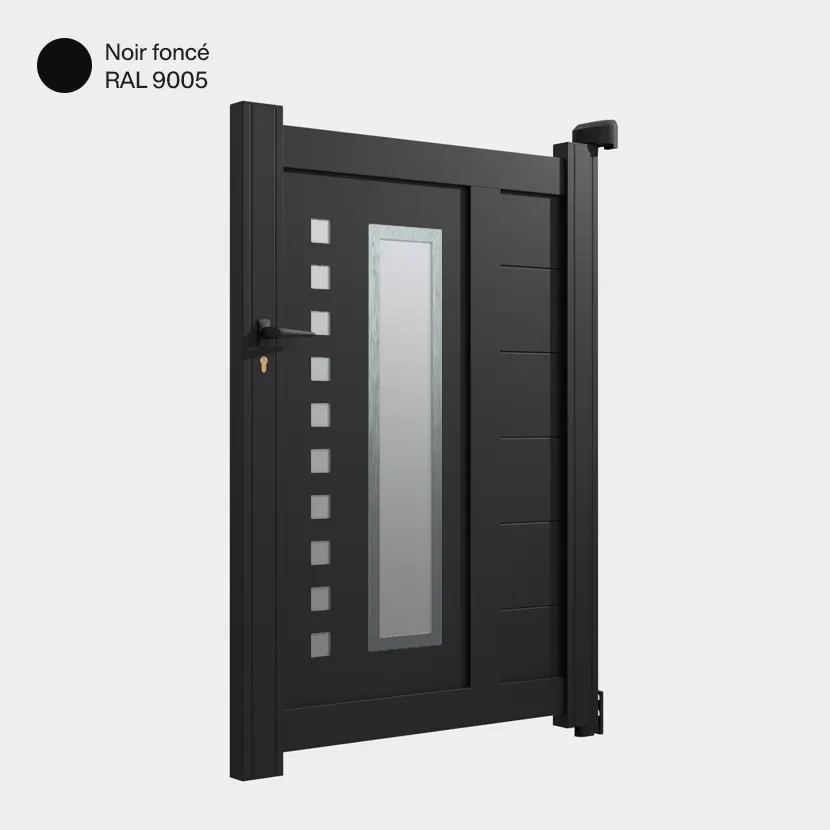 Portillon aluminium: Portillon Deauville Noir fonce RAL 9005