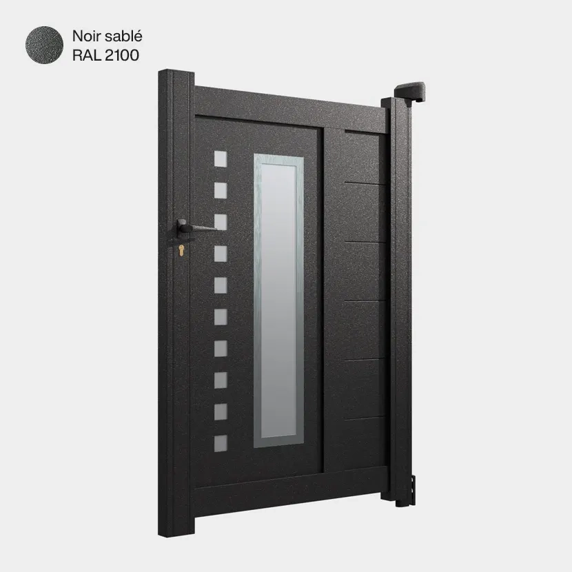 Portillon aluminium: Portillon Deauville Noir sable RAL 2100