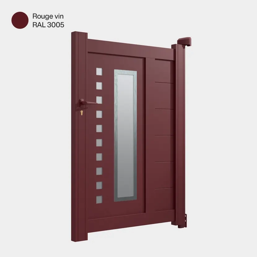 Portillon aluminium: Portillon Deauville Rouge Vin RAL 3005