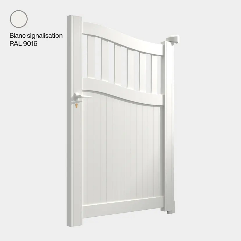 Portillon aluminium: Portillon Floride Blanc signalisation RAL 9016