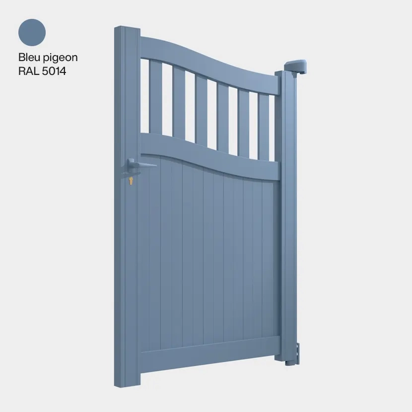 Portillon aluminium: Portillon Floride Bleu pigeon RAL 5014