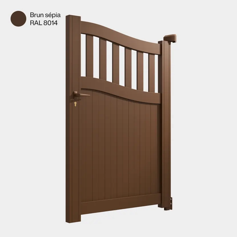 Portillon aluminium: Portillon Floride Brun sepia RAL 8014