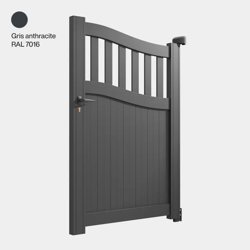 Portillon aluminium: Portillon Floride Gris Anthracite RAL 7016