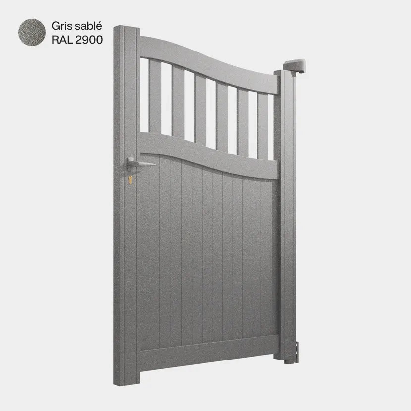 Portillon aluminium: Portillon Floride Gris sable RAL 2900