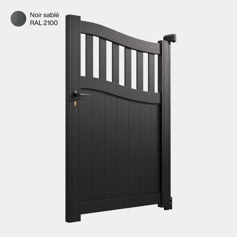 Portillon aluminium: Portillon Floride Noir sable RAL 2100