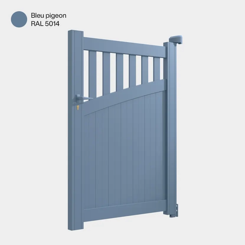 Portillon aluminium: Portillon Foca Bleu pigeon RAL 5014