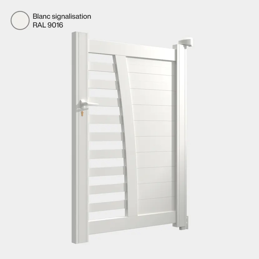 Portillon aluminium: Portillon Helsinki Blanc signalisation RAL 9016